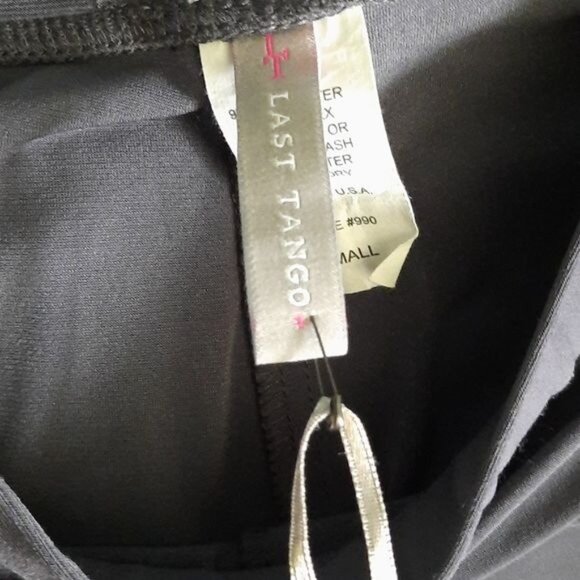 Last Tango NWT Dark Grey Elastic Waistband Front Slit Pant Legs Size Small - Picture 3 of 10